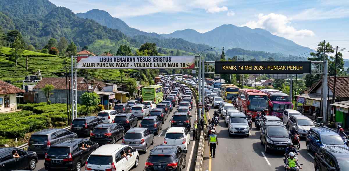 Volume Lalin ke Puncak Naik 18%, Ini Jadwal One Way dan Buka Tutup Jalurnya