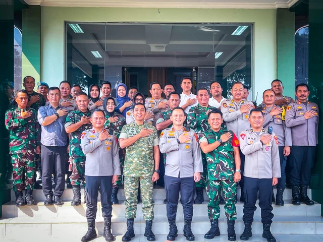 Kapolres Bogor Perkokoh Sinergitas TNI-Polri di Kodim 0621 Cibinong