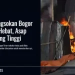 Lapak Rongsokan Bogor Terbakar Hebat, Asap Membubung Tinggi