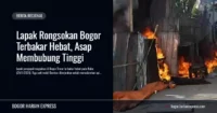 Lapak Rongsokan Bogor Terbakar Hebat, Asap Membubung Tinggi