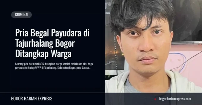 Pria Begal Payudara di Tajurhalang Bogor Ditangkap Warga