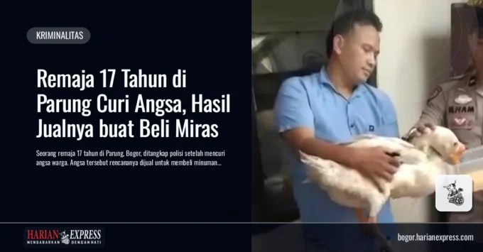 Remaja 17 Tahun di Parung Curi Angsa, Hasil Jualnya buat Beli Miras