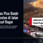 Hujan Deras Picu Banjir dan Kemacetan di Jalan Kapten Yusuf Bogor