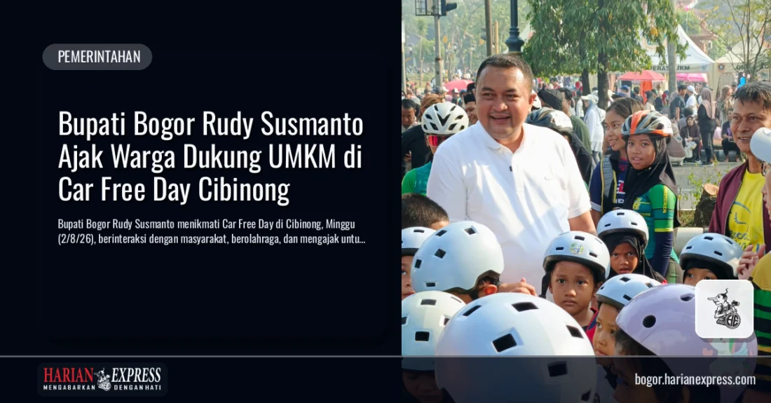 Bupati Bogor Rudy Susmanto Ajak Warga Dukung UMKM di Car Free Day Cibinong