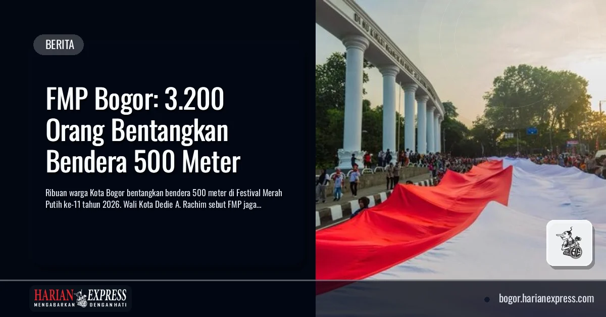 FMP Bogor: 3.200 Orang Bentangkan Bendera 500 Meter