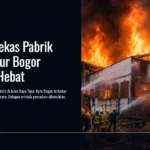 Gudang Bekas Pabrik Tekstil Tajur Bogor Terbakar Hebat