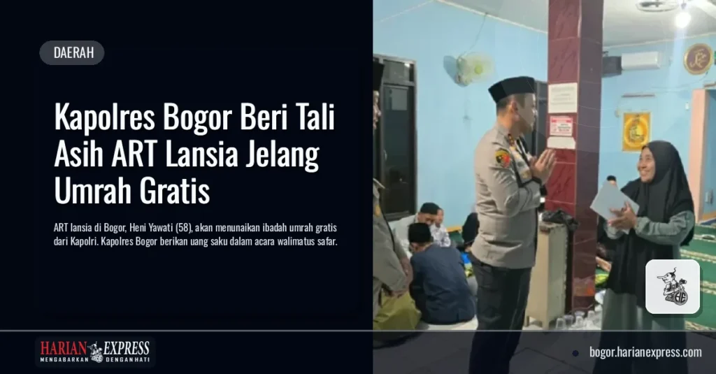Kapolres Bogor Beri Tali Asih ART Lansia Jelang Umrah Gratis