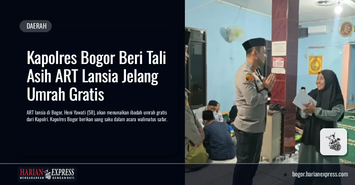 Kapolres Bogor Beri Tali Asih ART Lansia Jelang Umrah Gratis