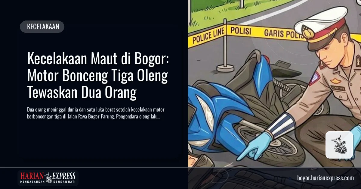 Kecelakaan Maut di Bogor: Motor Bonceng Tiga Oleng Tewaskan Dua Orang