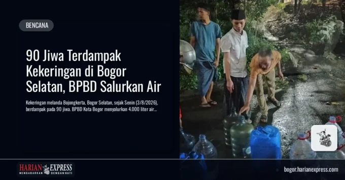 90 Jiwa Terdampak Kekeringan di Bogor Selatan, BPBD Salurkan Air