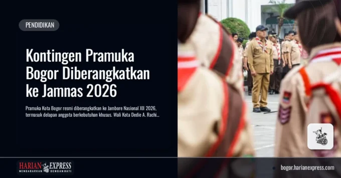 Kontingen Pramuka Bogor Diberangkatkan ke Jamnas 2026