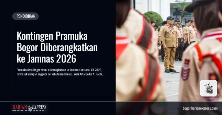 Kontingen Pramuka Bogor Diberangkatkan ke Jamnas 2026