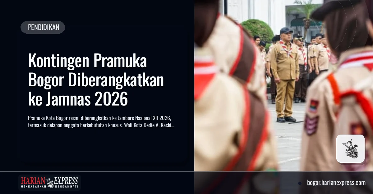Kontingen Pramuka Bogor Diberangkatkan ke Jamnas 2026