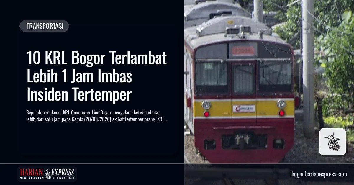 10 KRL Bogor Terlambat Lebih 1 Jam Imbas Insiden Tertemper
