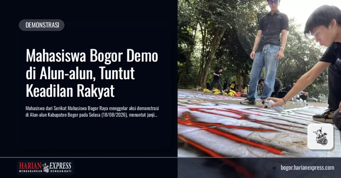 Mahasiswa Bogor Demo di Alun-alun, Tuntut Keadilan Rakyat