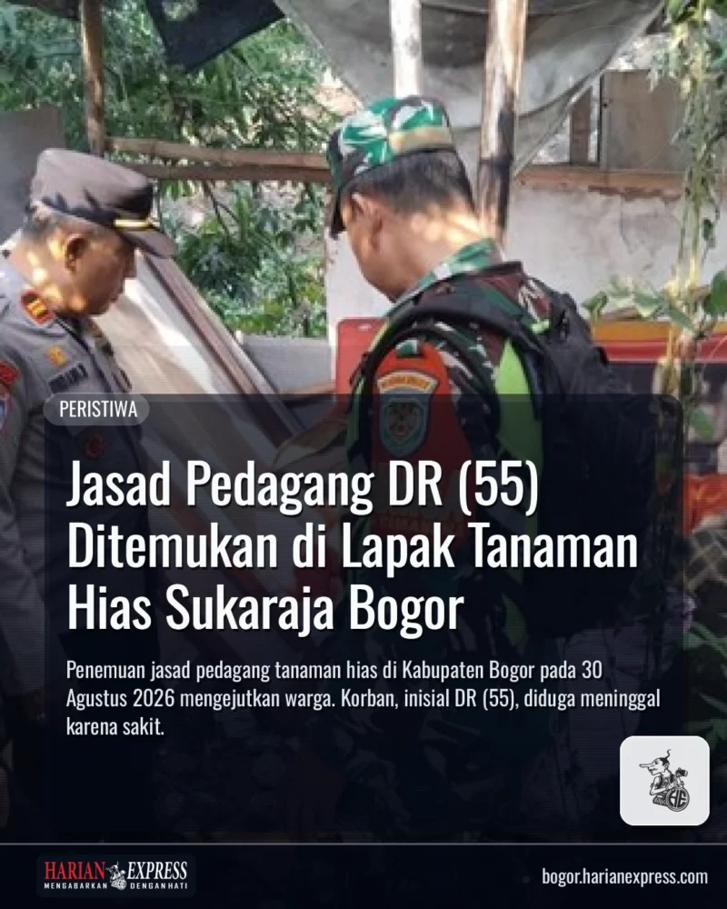 Jasad Pedagang DR (55) Ditemukan di Lapak Tanaman Hias Sukaraja Bogor