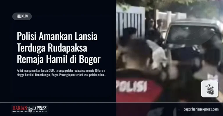 Polisi Amankan Lansia Terduga Rudapaksa Remaja Hamil di Bogor