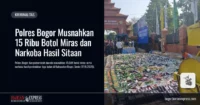 Polres Bogor Musnahkan 15 Ribu Botol Miras dan Narkoba Hasil Sitaan