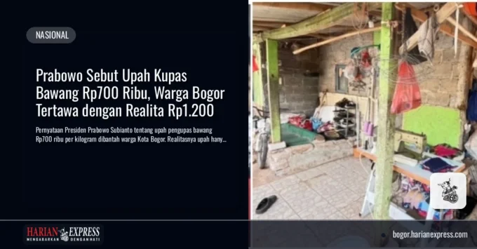 Prabowo Sebut Upah Kupas Bawang Rp700 Ribu, Warga Bogor Tertawa dengan Realita Rp1.200