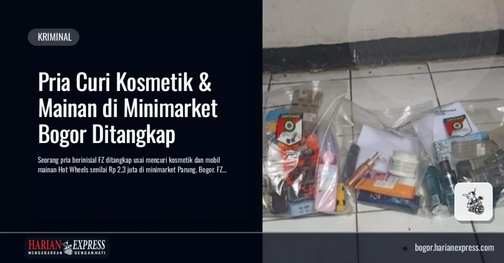 Pria Curi Kosmetik & Mainan di Minimarket Bogor Ditangkap