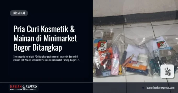 Pria Curi Kosmetik & Mainan di Minimarket Bogor Ditangkap