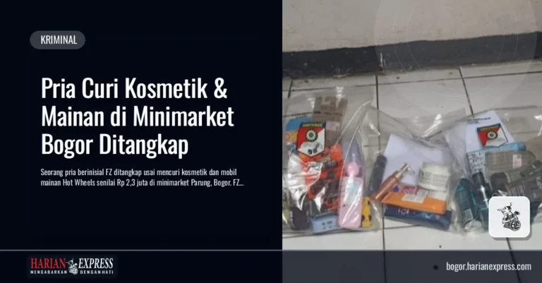 Pria Curi Kosmetik & Mainan di Minimarket Bogor Ditangkap