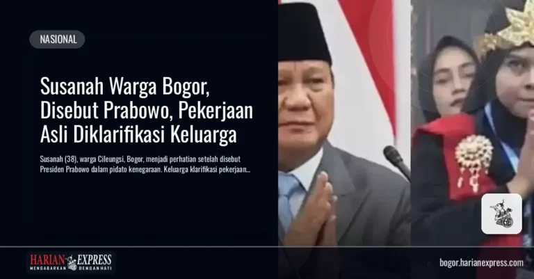 Susanah Warga Bogor, Disebut Prabowo, Pekerjaan Asli Diklarifikasi Keluarga