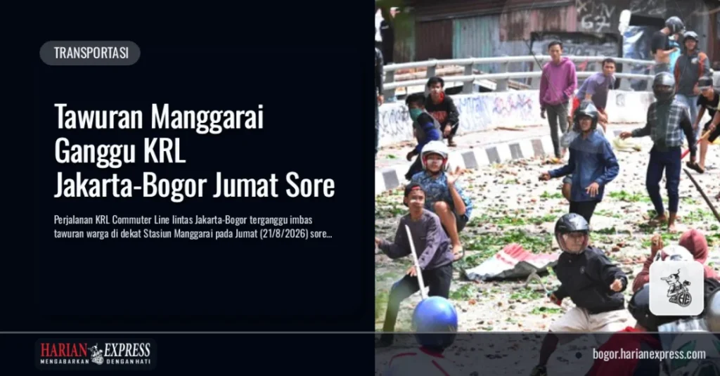 Tawuran Manggarai Ganggu KRL Jakarta-Bogor Jumat Sore