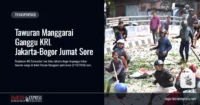 Tawuran Manggarai Ganggu KRL Jakarta-Bogor Jumat Sore