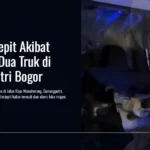 Sopir Terjepit Akibat Tabrakan Dua Truk di Gunungputri Bogor