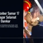 Wanita Tercebur Sumur 17 Meter di Bogor Selamat Dievakuasi Damkar