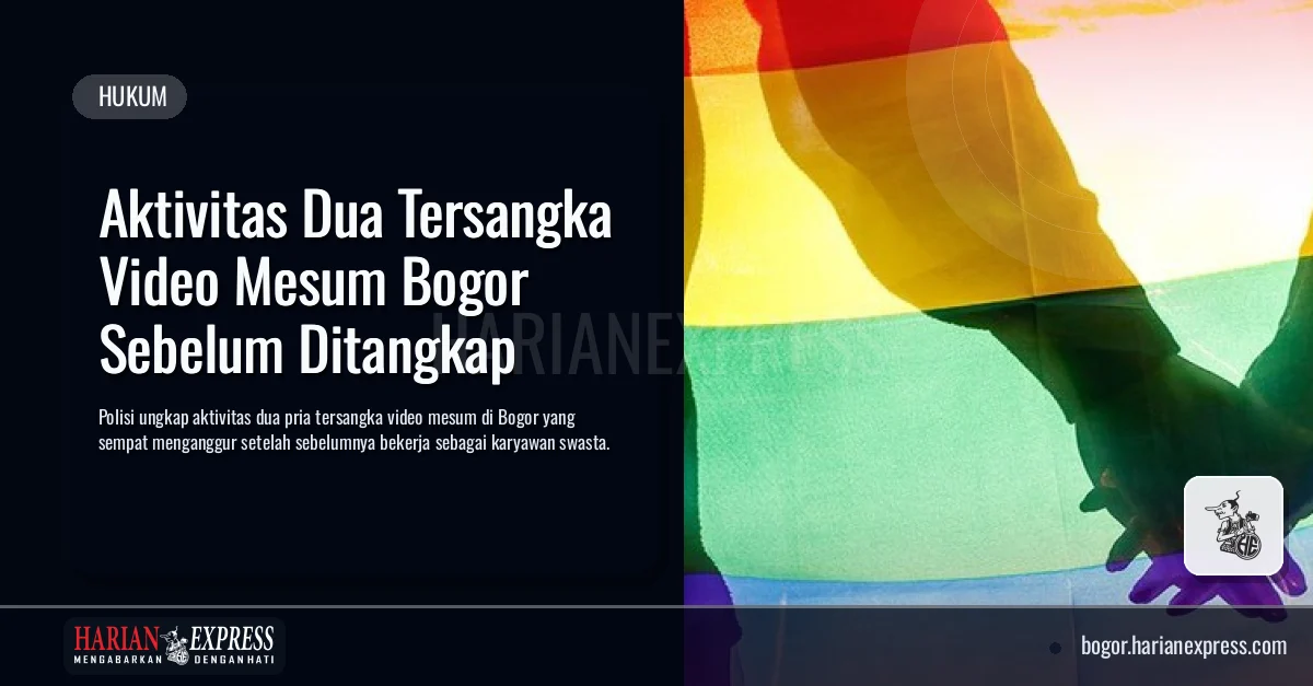 Aktivitas Dua Tersangka Video Mesum Bogor Sebelum Ditangkap