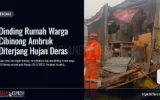 Dinding Rumah Warga Cibinong Ambruk Diterjang Hujan Deras
