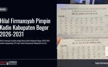 Hilal Firmansyah Pimpin Kadin Kabupaten Bogor 2026-2031