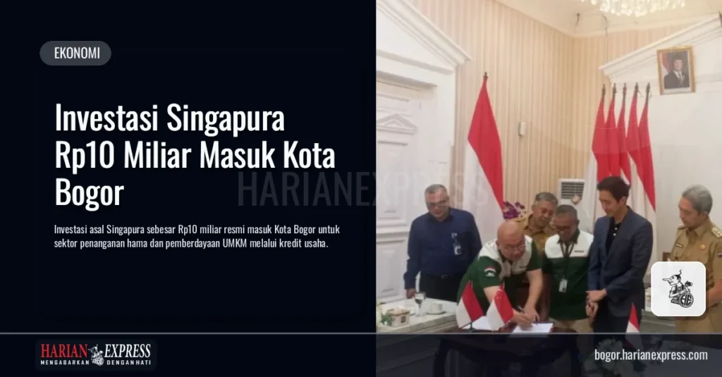 Investasi Singapura Rp10 Miliar Masuk Kota Bogor