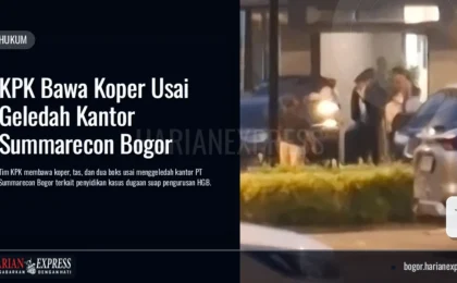 KPK Bawa Koper Usai Geledah Kantor Summarecon Bogor