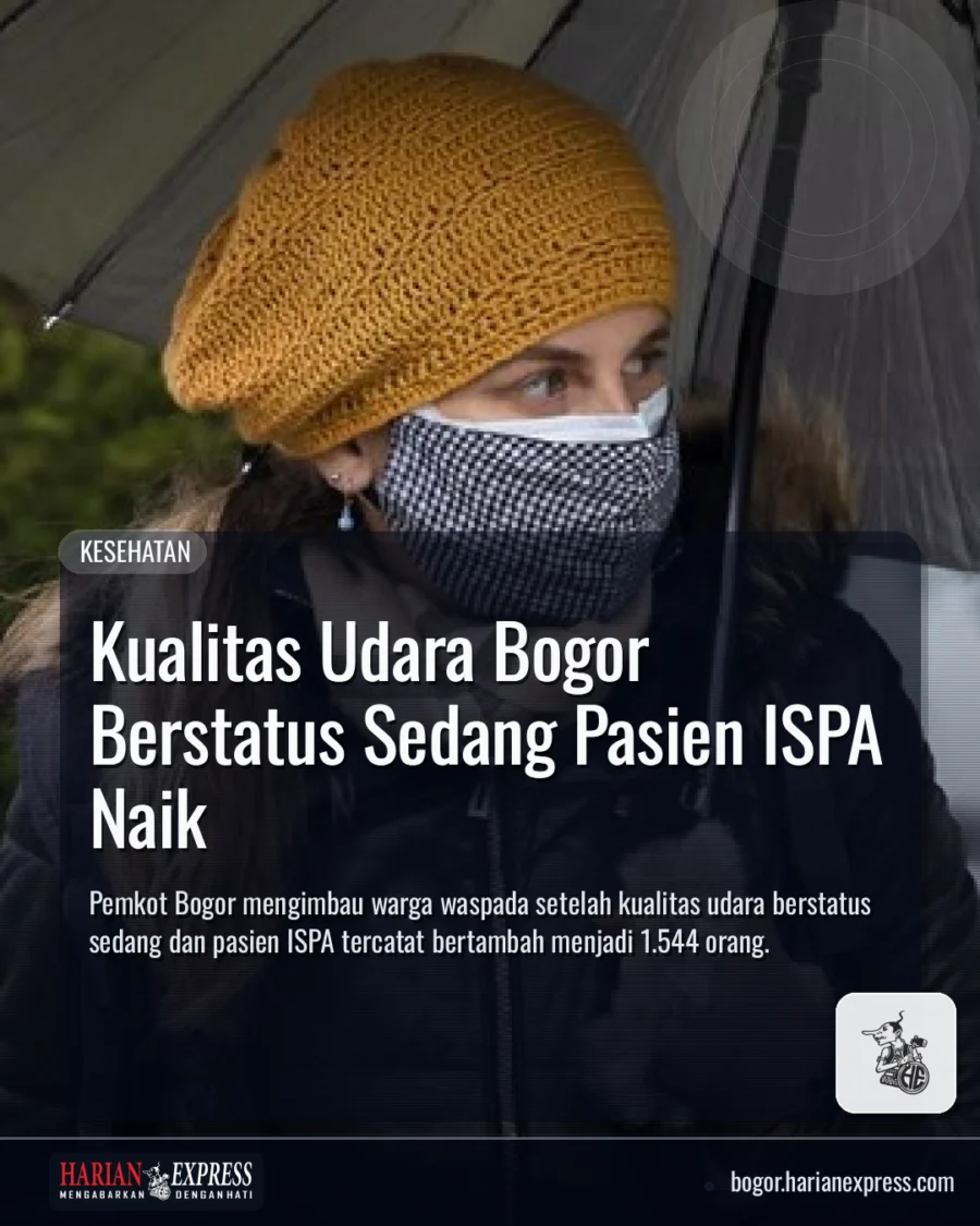 Kualitas Udara Bogor Berstatus Sedang Pasien ISPA Naik