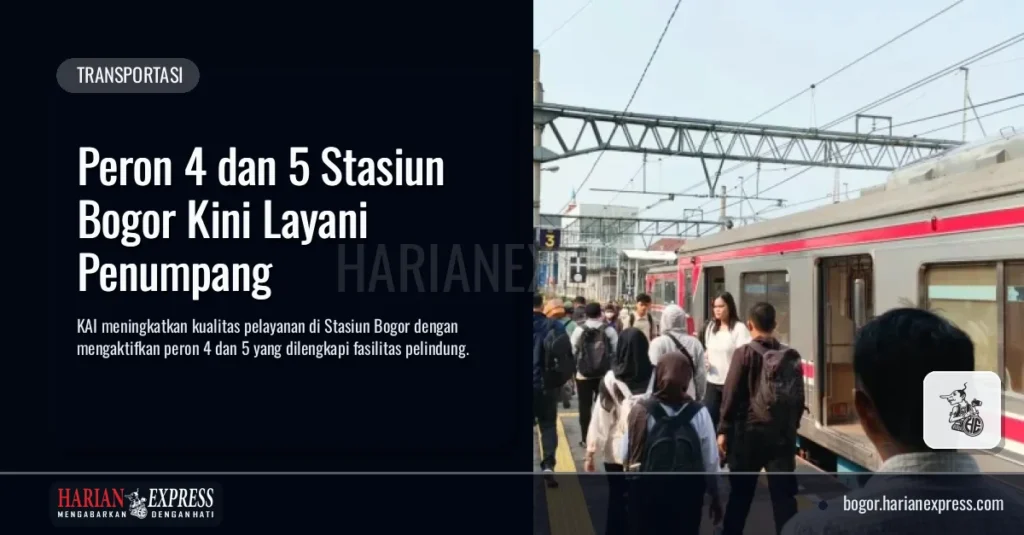 Peron 4 dan 5 Stasiun Bogor Kini Layani Penumpang