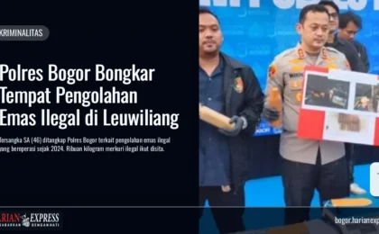 Polres Bogor Bongkar Tempat Pengolahan Emas Ilegal di Leuwiliang