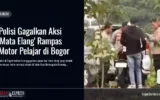 Polisi Gagalkan Aksi ‘Mata Elang’ Rampas Motor Pelajar di Bogor