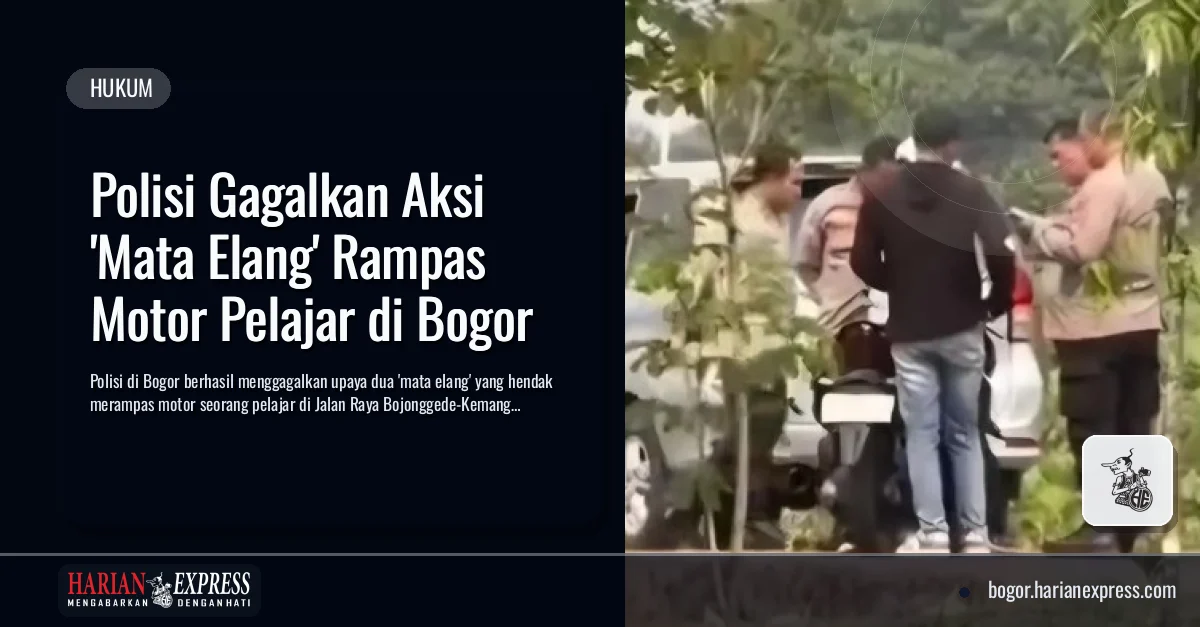 Polisi Gagalkan Aksi ‘Mata Elang’ Rampas Motor Pelajar di Bogor