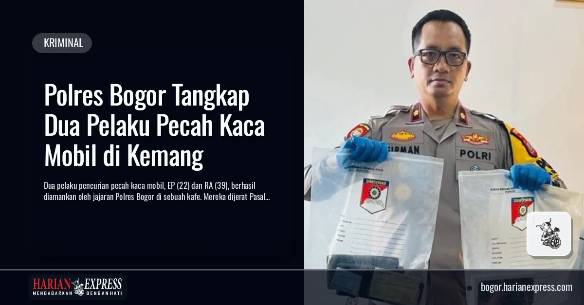 Polres Bogor Tangkap Dua Pelaku Pecah Kaca Mobil di Kemang