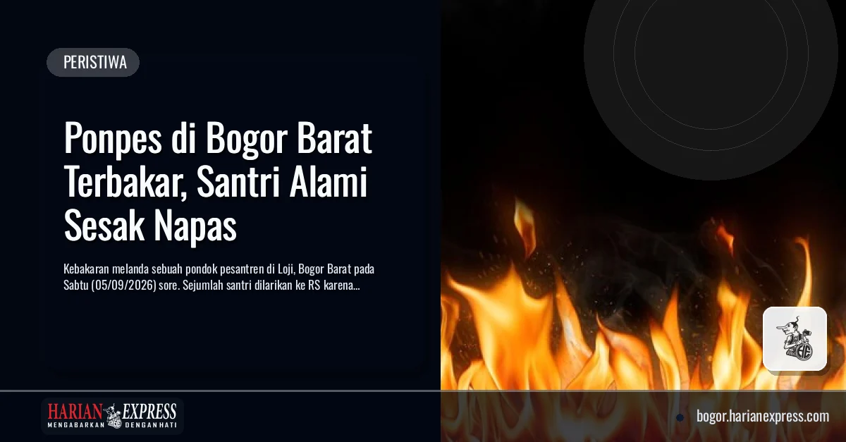 Ponpes di Bogor Barat Terbakar, Santri Alami Sesak Napas