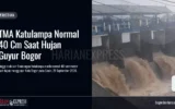 TMA Katulampa Normal 40 Cm Saat Hujan Guyur Bogor