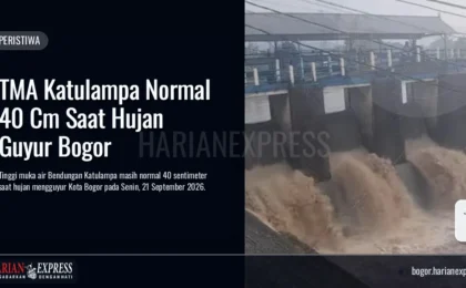TMA Katulampa Normal 40 Cm Saat Hujan Guyur Bogor