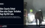 Toko Sepatu Dekat Alun-alun Bogor Terbakar, Rugi Rp350 Juta