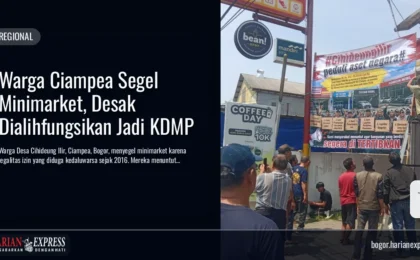 Warga Ciampea Segel Minimarket, Desak Dialihfungsikan Jadi KDMP