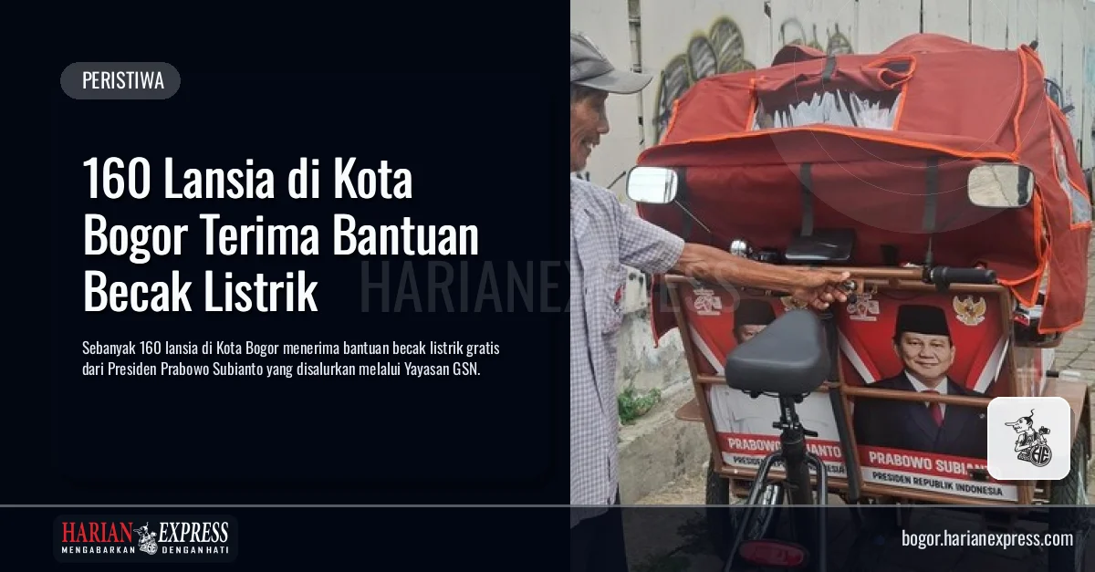 160 Lansia di Kota Bogor Terima Bantuan Becak Listrik