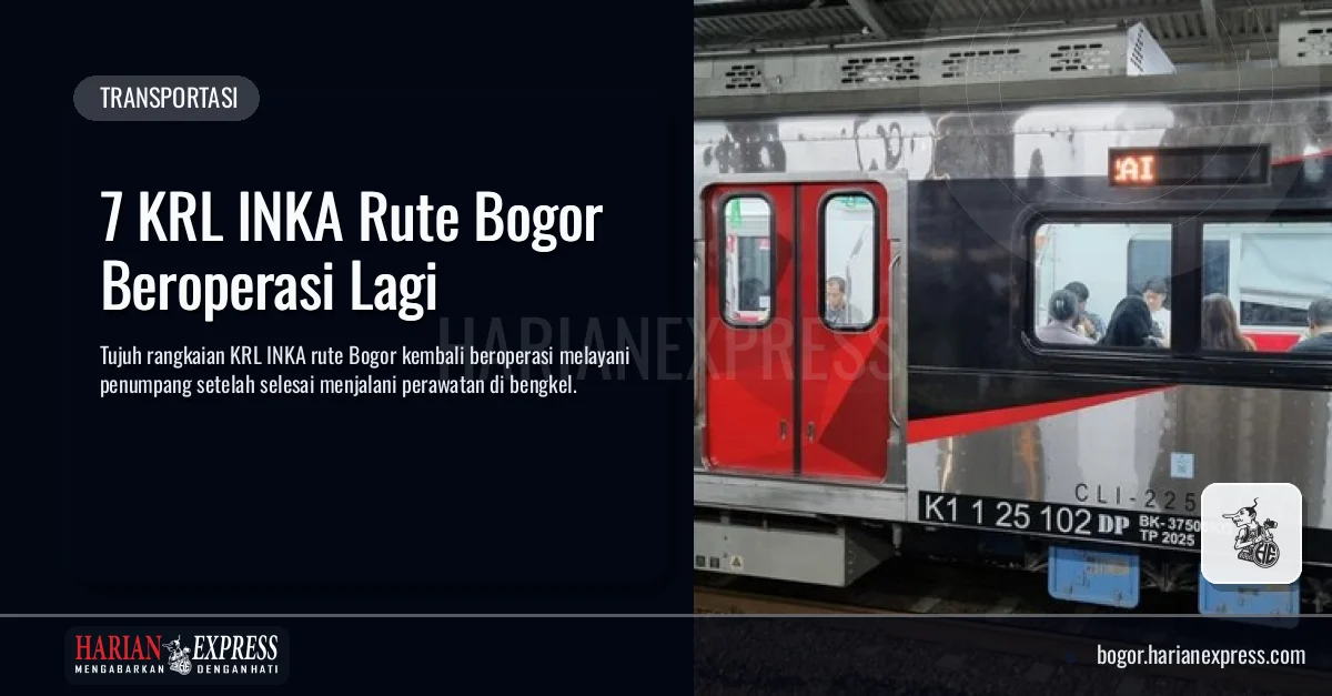 7 KRL INKA Rute Bogor Beroperasi Lagi