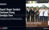 Bupati Bogor Sambut Danlanud Atang Sendjaja Baru